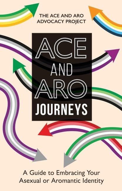 Book cover with “Ace and Aro Journeys” title and rainbow-colored arrows.