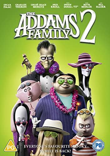 DVD cover for "The Addams Family 2" featuring cartoon character portraits.
