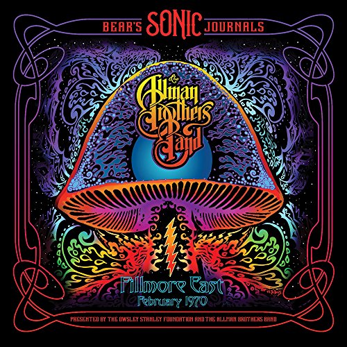 Psychedelic mushroom illustration with "The Allman Brothers Band - Fillmore East 1970" text.