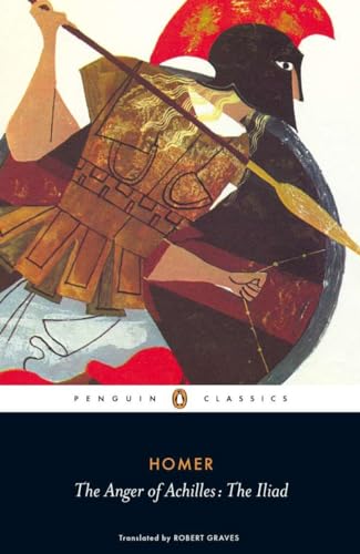 Book cover depicting a stylized illustration of Achilles in armor.