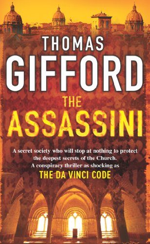 Book cover for “The Assassini” with arches and distant domes.