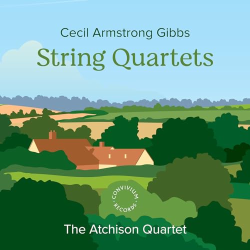 CD cover with landscape illustration and text: "Cecil Armstrong Gibbs String Quartets.