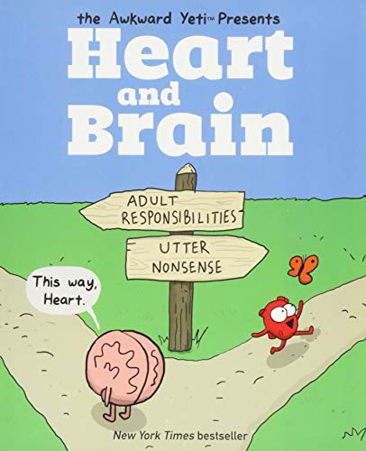 Book cover: Heart and Brain cartoon characters at a crossroads.