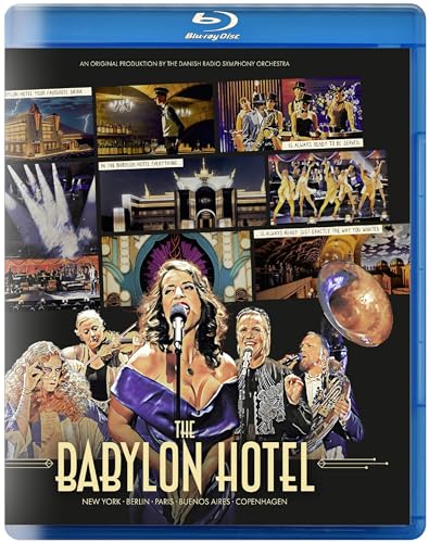 The Babylon Hotel" Blu-ray cover featuring a collage of film scenes and performers.