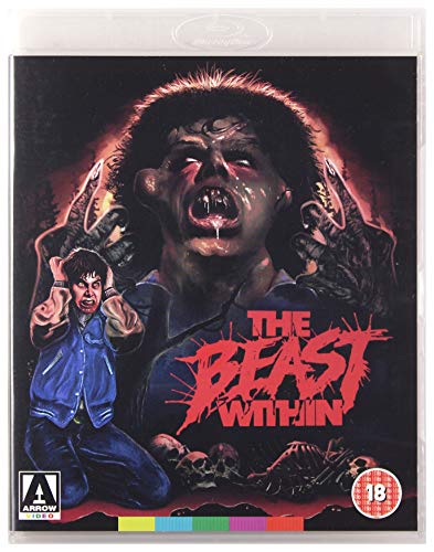 Blu-ray cover for "The Beast Within" featuring a monstrous, clawed figure.