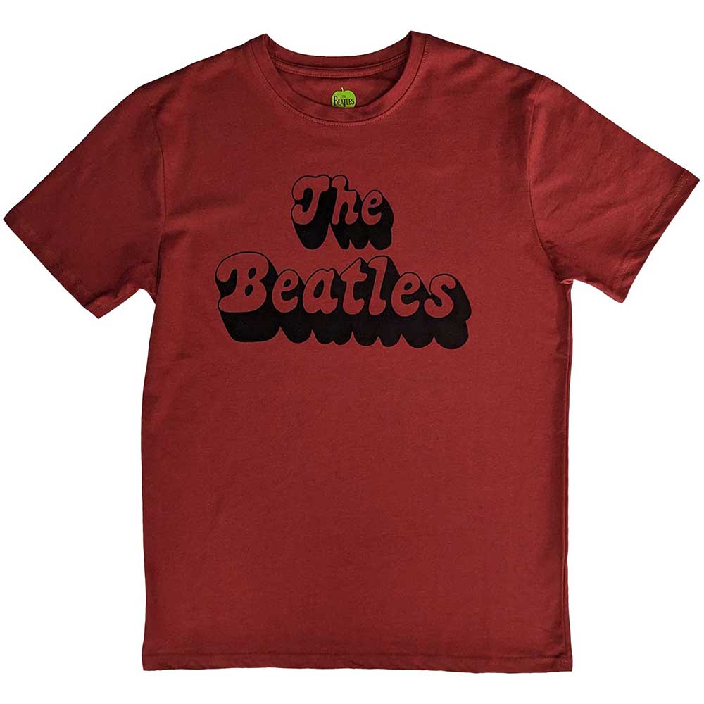 The Beatles Unisex T-Shirt: Text Logo Shadow