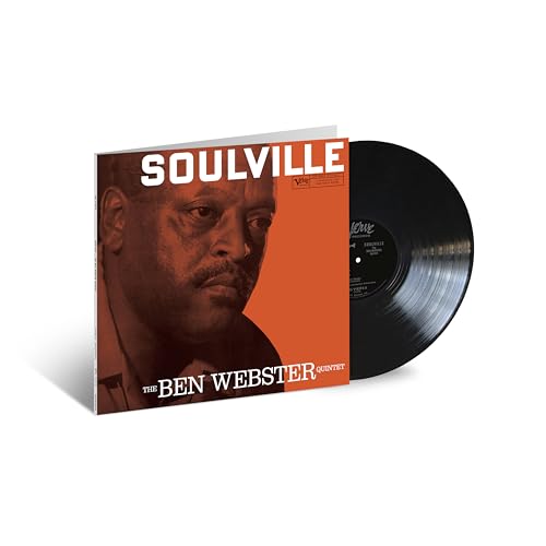 Ben Webster Quintet "Soulville" vinyl record with portrait cover.