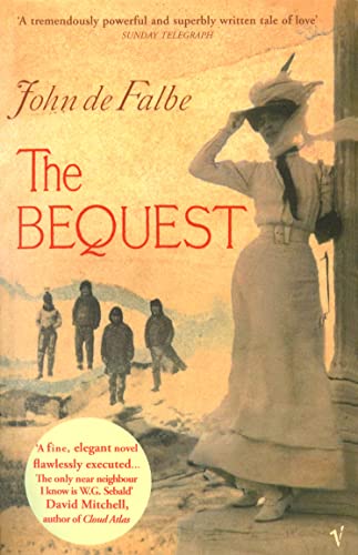 Book cover: woman in vintage dress, figures walking in distance.