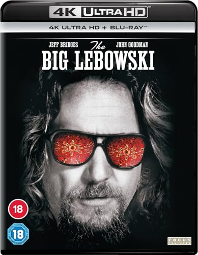“The Big Lebowski” 4K UHD Blu-ray cover featuring Jeff Bridges in sunglasses.
