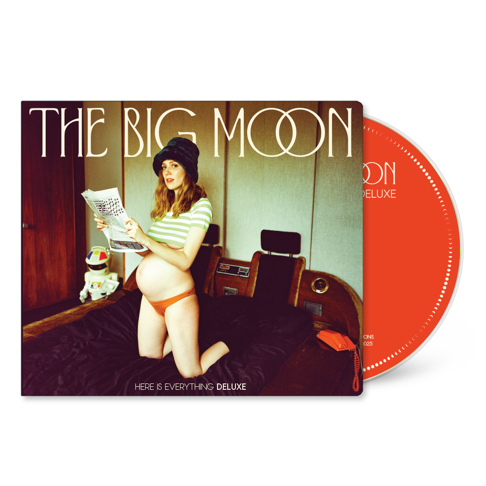 CD cover for The Big Moon’s “Here Is Everything Deluxe” featuring a pregnant woman.