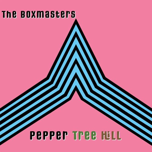 CD cover for The Boxmasters’ “Pepper Tree Hill” with abstract blue lines.