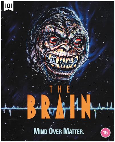 Blu-ray cover art featuring a monstrous, toothy brain creature against a starry space background.