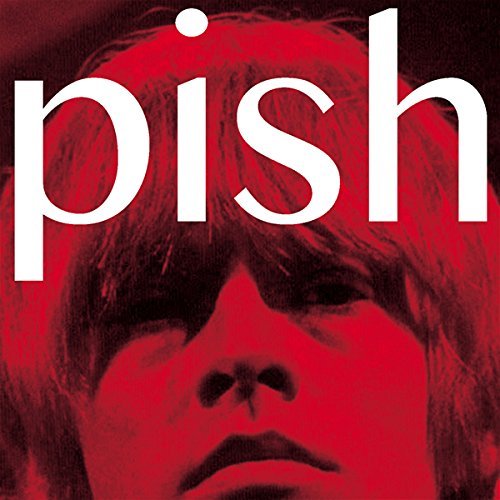 Red-tinted close-up of a person's face with the word "pish" in white text.