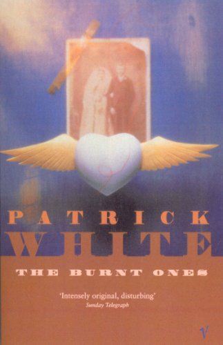 Book cover: heart with wings, framed portrait, text “The Burnt Ones”.