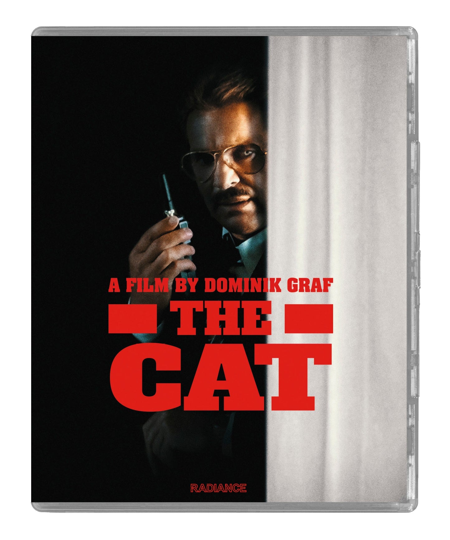 Blu-ray case featuring a man with a cigarette and bold red text.