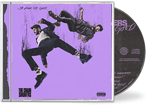CD case for The Chainsmokers’ “So Far So Good” album, two figures falling.