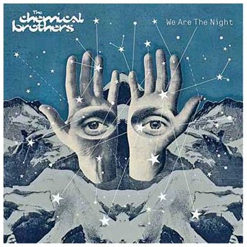 CD cover: hands with eyes amidst stars and snowy mountains.
