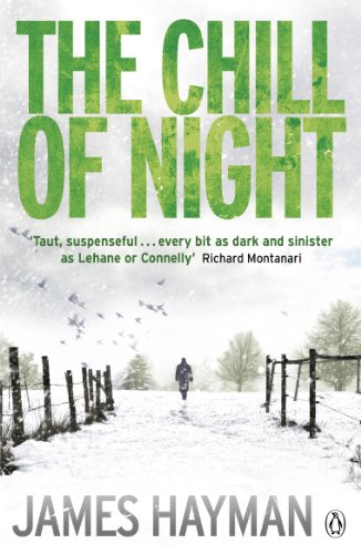 Book cover: snowy landscape with a lone figure walking towards trees.