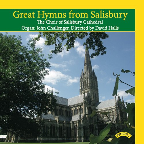 CD cover: Salisbury Cathedral exterior with green title text.