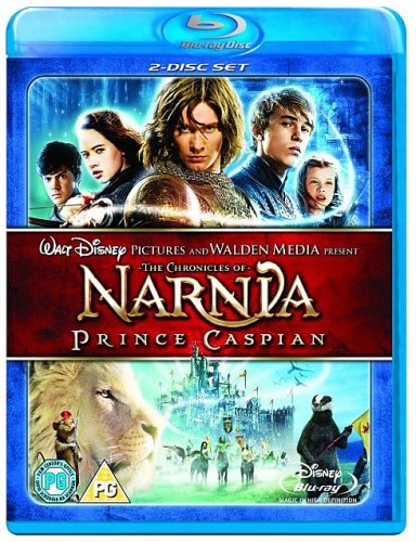 Blu-ray cover for "The Chronicles of Narnia: Prince Caspian" featuring characters.