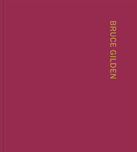 Dark red book cover with gold vertical text: "Bruce Gilden".