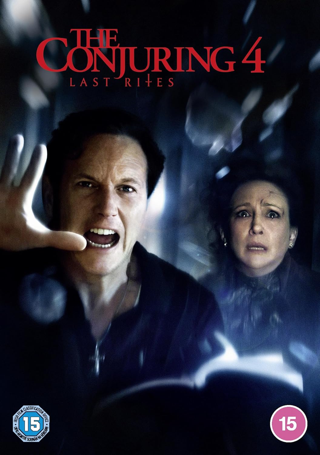 DVD cover for "The Conjuring 4: Last Rites" featuring distressed people.