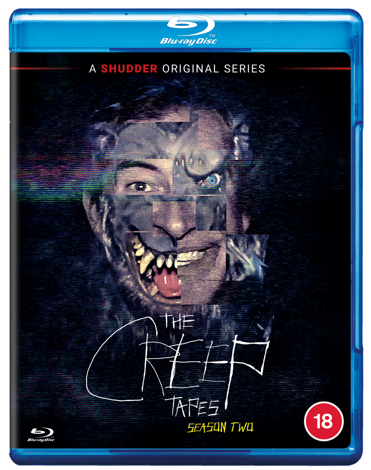 Blu-ray cover for The Creep Tapes Season Two featuring a distorted, monstrous face.