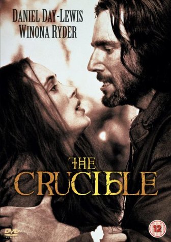 DVD cover for "The Crucible" featuring Daniel Day-Lewis and Winona Ryder.