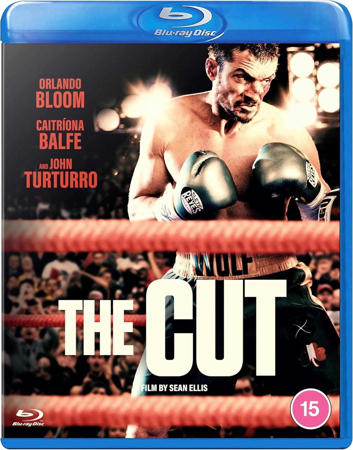Blu-ray cover for "The Cut" featuring Orlando Bloom boxing, distressed style.