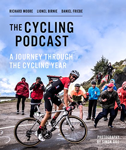 Book cover: cyclist riding uphill, surrounded by spectators and mountains.
