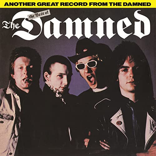 CD cover for The Damned’s “The Best Of” featuring four band members.