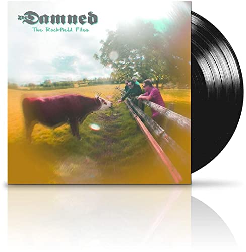 Vinyl record cover showing men leaning on a fence feeding a cow in pasture.