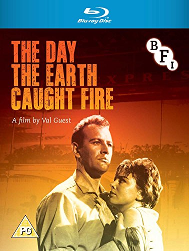Blu-ray cover for "The Day The Earth Caught Fire" featuring a couple.