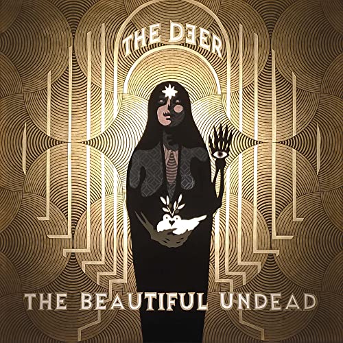 Vinyl cover art featuring a dark, stylized figure holding white birds against gold patterns.