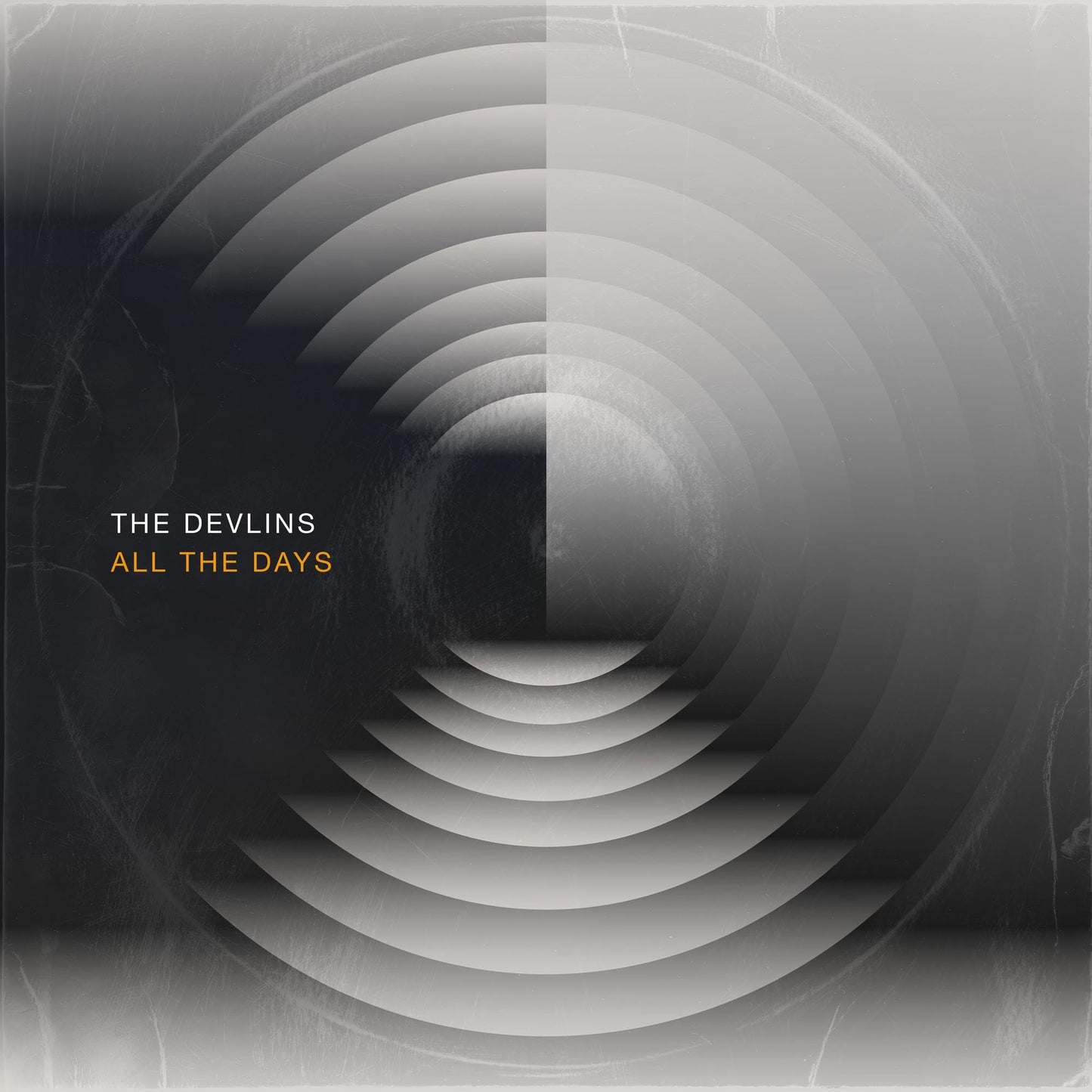 CD cover for The Devlins’ “All The Days” with abstract circular design.