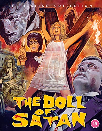 Blu-ray cover art featuring a woman tied to a wooden cross and horror imagery.