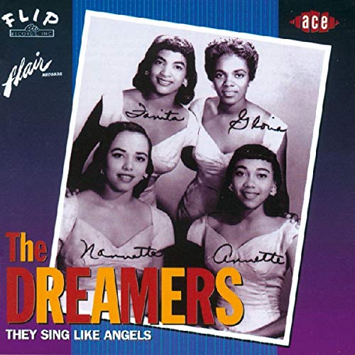 CD cover featuring a vintage photo of four smiling young women, "The Dreamers.