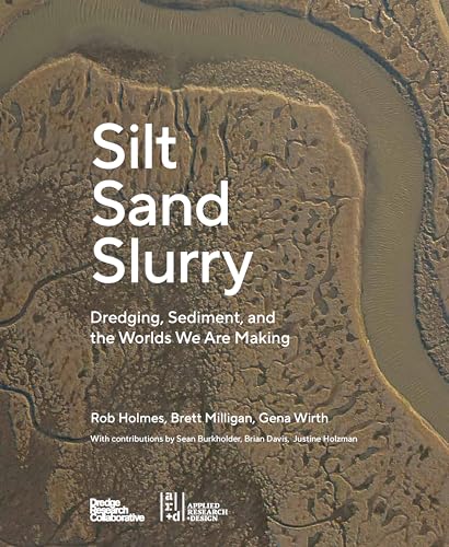 Book cover with aerial view of a winding, muddy riverbank.