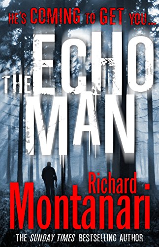 Book cover for "The Echo Man" with a silhouetted figure in a forest.