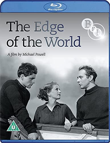 Blu-ray cover for "The Edge Of The World" featuring three people.