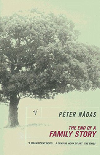 Book cover with a large tree and red title text: “The End Of A Family Story.”