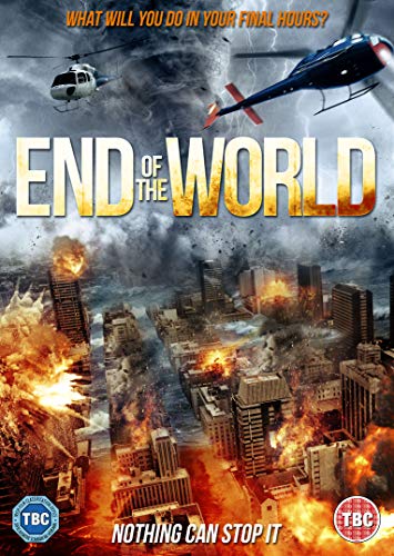 DVD cover showing a city in flames with helicopters flying above a tornado.