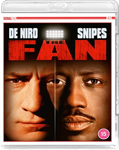 Blu-ray cover for "The Fan" featuring De Niro and Snipes’ faces.