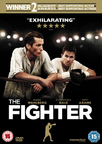 DVD cover for "The Fighter" featuring Mark Wahlberg and Christian Bale.