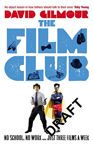 Book cover: "The Film Club" with illustrated objects and two male figures.
