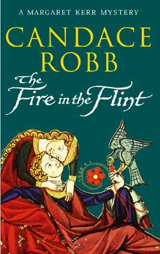 Book cover: medieval scene with a woman, a knight, and a falcon.