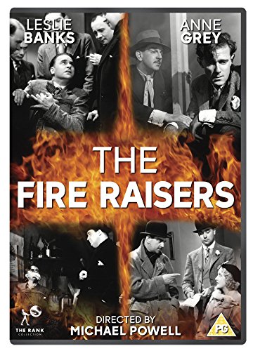 DVD cover for "The Fire Raisers" with black-and-white images and flames.