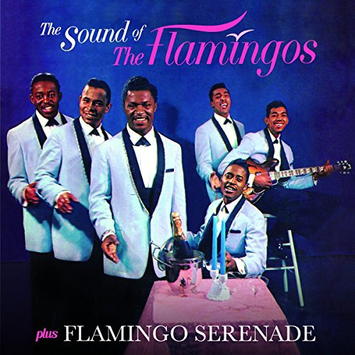 CD cover featuring five Black men in light blue suits, The Flamingos.