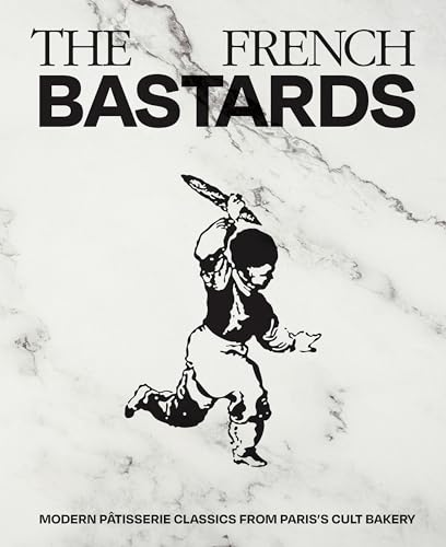 Book cover: black and white illustration of a chef with a pastry knife.