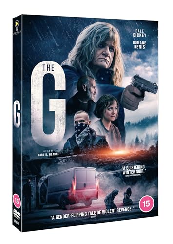 DVD cover for "The G" featuring a woman with a gun and multiple faces.